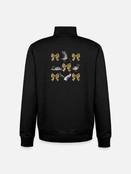 Ducks Camo Bows Waterfowl Hunting Style - Unisex Organic Zip Sweatshirt by Stanley/Stella - black