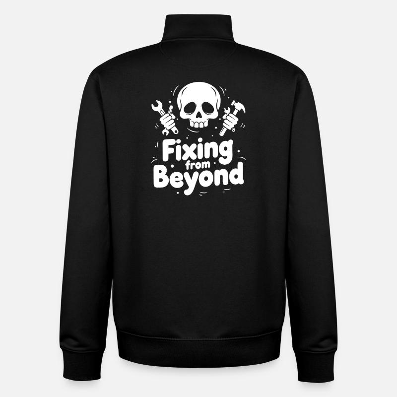 Skull Workshop Beyond Repair - Unisex Organic Zip Sweatshirt by Stanley/Stella - black
