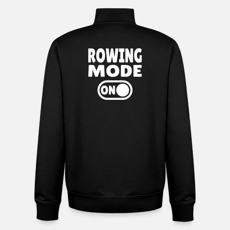 Mode d’aviron ON - Rudern - Sweat zippé unisexe en coton bio Stanley/Stella - noir