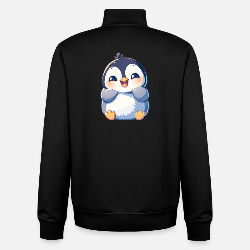 Penguins Penguin - Unisex Organic Zip Sweatshirt by Stanley/Stella - black
