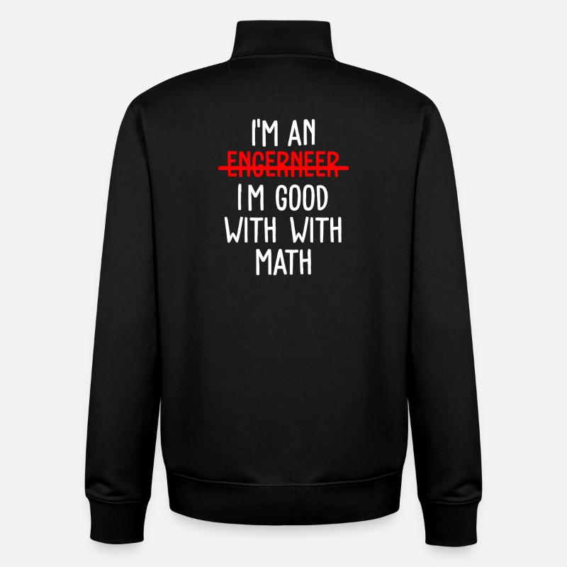 Math Math Math Teacher Mathematician - Unisex Organic Zip Sweatshirt by Stanley/Stella - black