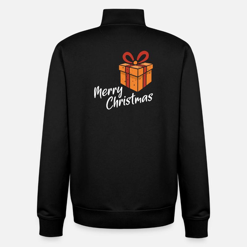 Merry Christmas Gift Design - Unisex Organic Zip Sweatshirt von Stanley/Stella - Schwarz