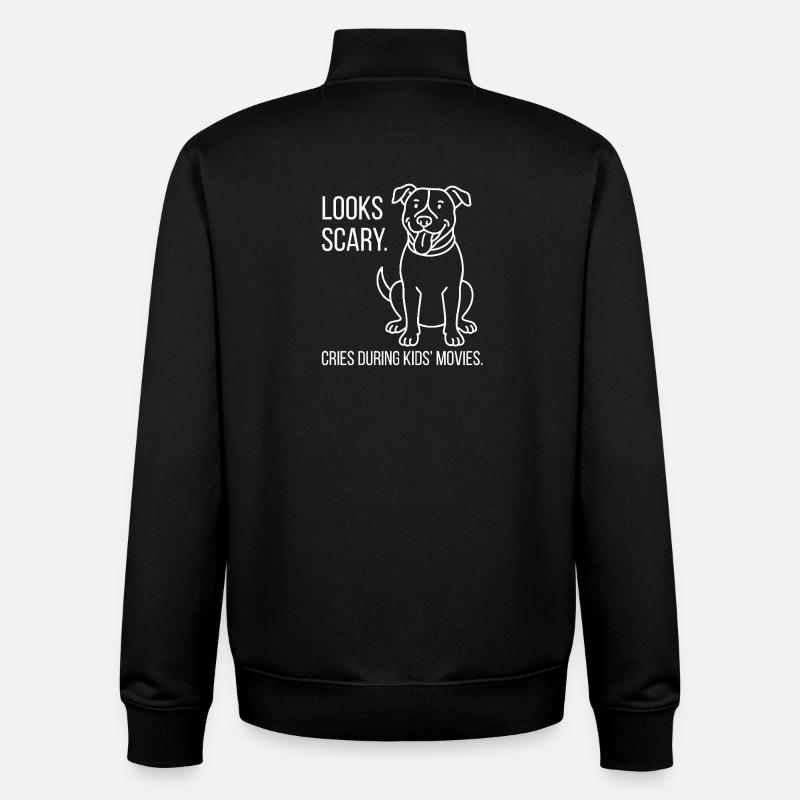 Pitbull Power - Fort, fidèle, incompris - Sweat zippé unisexe en coton bio Stanley/Stella - noir