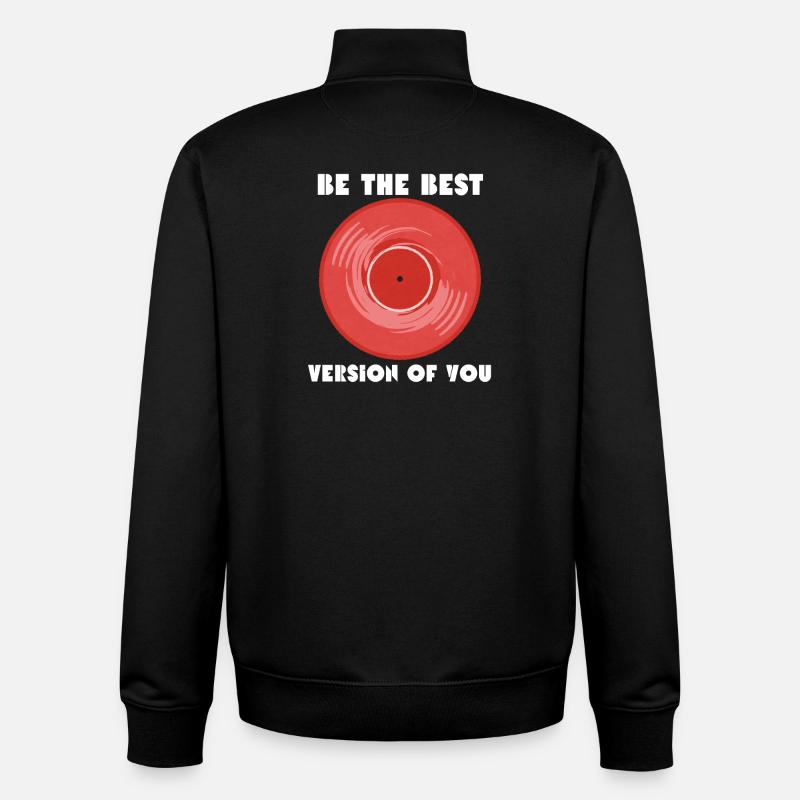 Meilleure Version de Toi - Sweat zippé unisexe en coton bio Stanley/Stella - noir