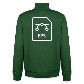 Fichier EPS - Sweat zippé unisexe en coton bio Stanley/Stella - vert bouteille - Dos - AI Model Male 185 dark (185cm)