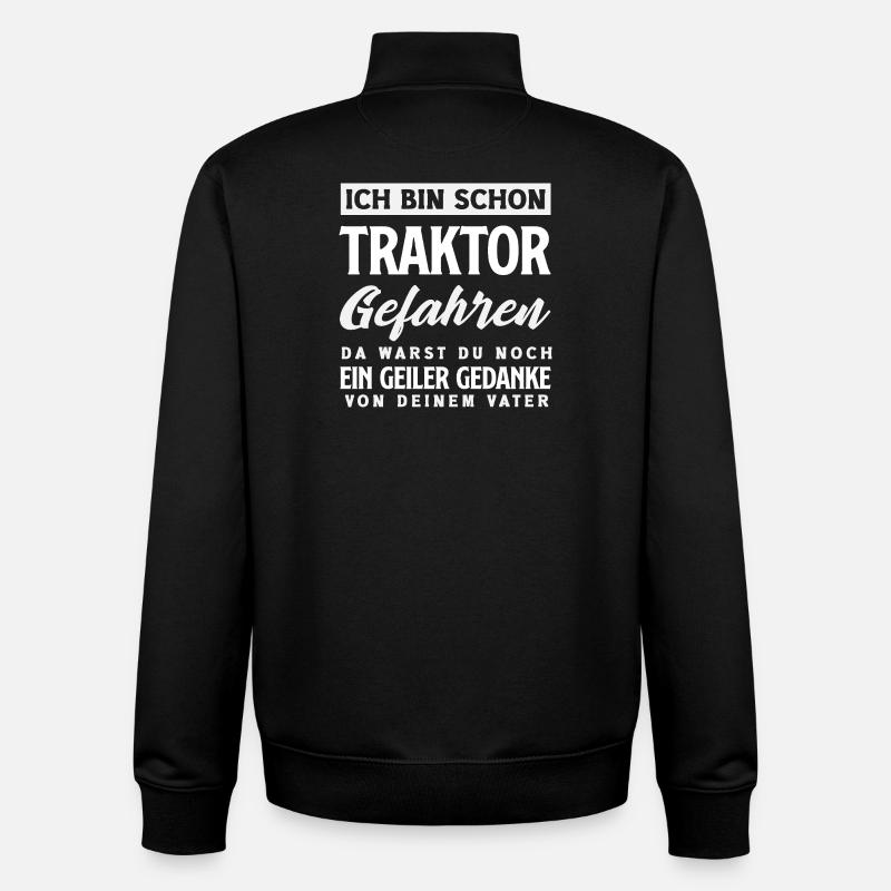 Lustiges Traktor Geschenk - Unisex Organic Zip Sweatshirt von Stanley/Stella - Schwarz
