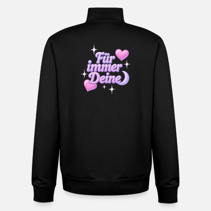 Yours Forever / Y2K Statement Design - Unisex Organic Zip Sweatshirt by Stanley/Stella - black
