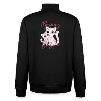 Mom and Kittens Bestie - Unisex Organic Zip Sweatshirt by Stanley/Stella - black - Back - AI Model Male 185 light (185cm)