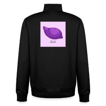 Ube the change - Unisex Organic Zip Sweatshirt von Stanley/Stella - Schwarz - Hinten - AI Model Male 185 light (185cm)