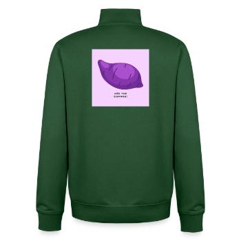 Ube the change - Unisex Organic Zip Sweatshirt von Stanley/Stella - Flaschengrün - Hinten - AI Model Male 185 dark (185cm)