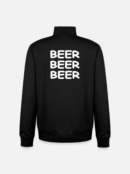 Bier - Unisex Organic Zip Sweatshirt von Stanley/Stella - Schwarz