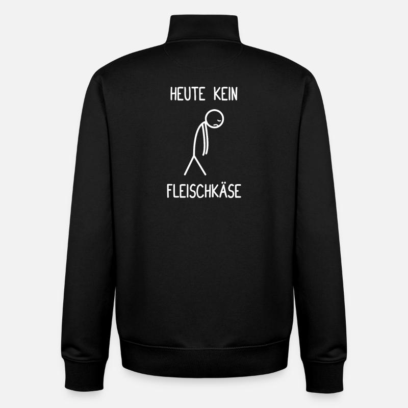 Heute kein Fleischkäse - Unisex Organic Zip Sweatshirt von Stanley/Stella - Schwarz