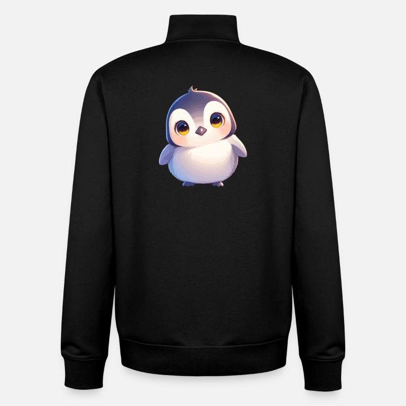 Pingouins Pingouin - Sweat zippé unisexe en coton bio Stanley/Stella - noir