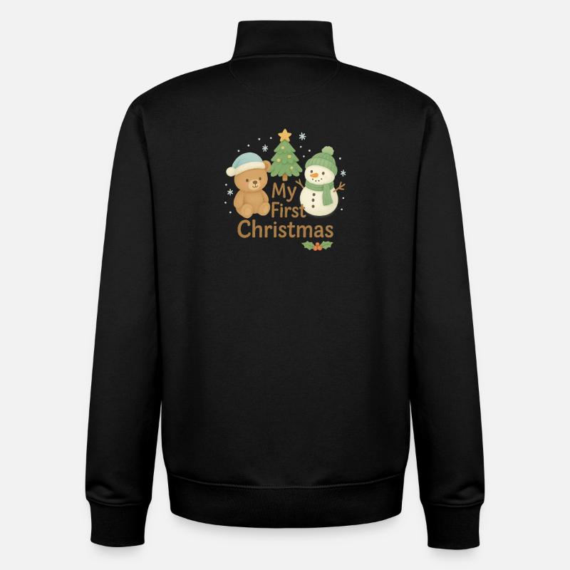 Mon premier Noël - Sweat zippé unisexe en coton bio Stanley/Stella - noir