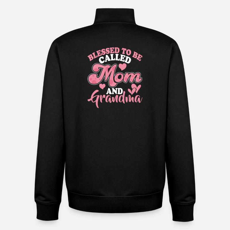 Oma Geschenk Weihnachtsgeschenke Großmutter  - Unisex Organic Zip Sweatshirt von Stanley/Stella - Schwarz