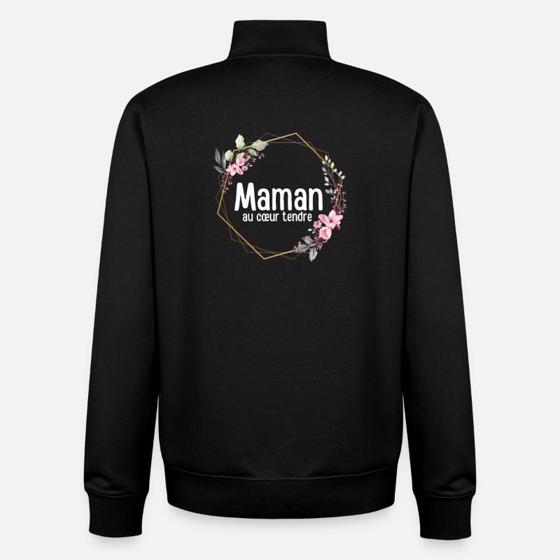 Weichherzige Mutter - Unisex Organic Zip Sweatshirt von Stanley/Stella - Schwarz