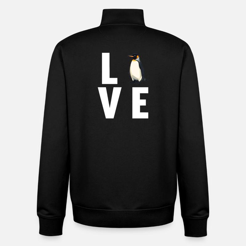 Pinguine Pinguin - Unisex Organic Zip Sweatshirt von Stanley/Stella - Schwarz