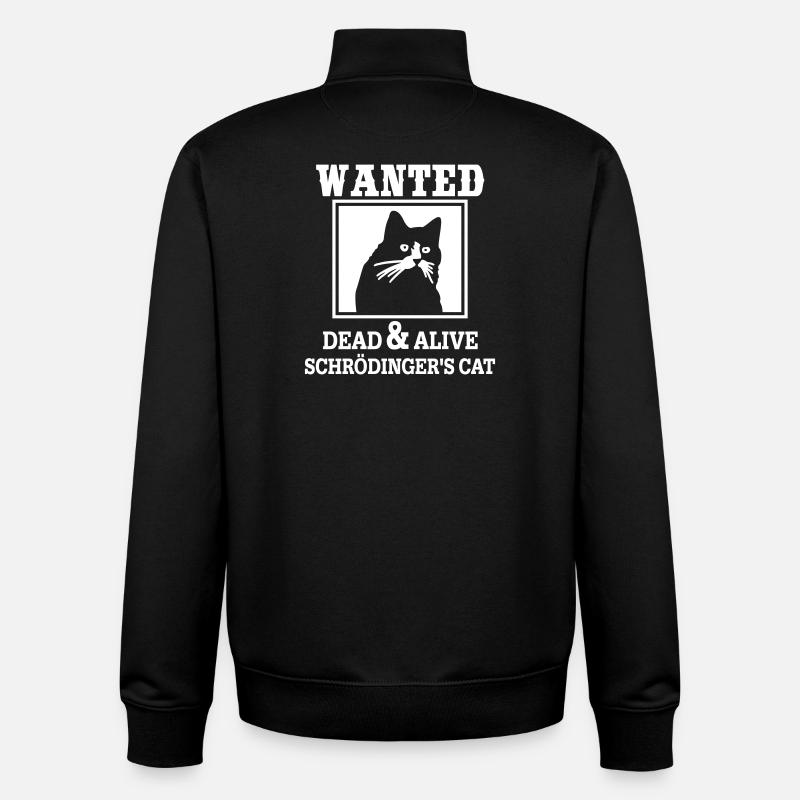 Schrödingers Katze gesucht, Nerdiges Quantenphysik - Unisex Organic Zip Sweatshirt von Stanley/Stella - Schwarz