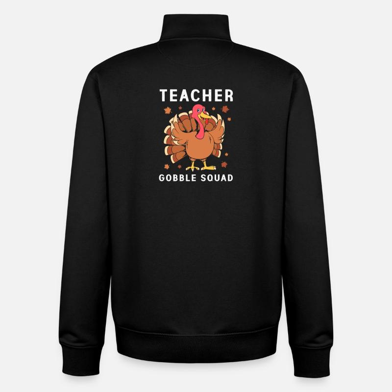 Thanksgiving Lehrer Lehrerin - Unisex Organic Zip Sweatshirt von Stanley/Stella - Schwarz
