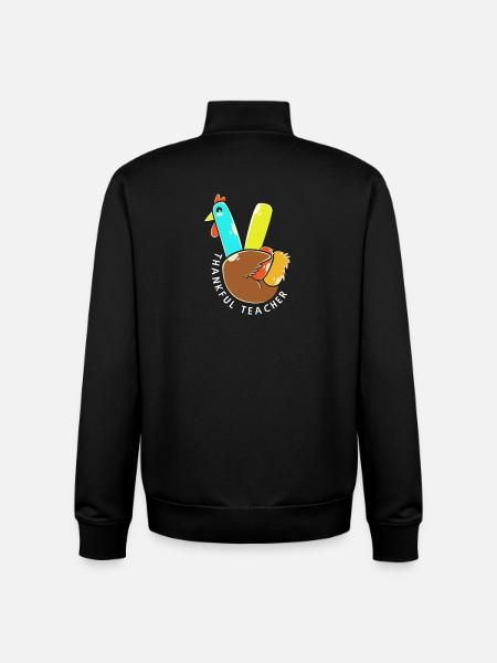 Thanksgiving Enseignant Enseignant - Sweat zippé unisexe en coton bio Stanley/Stella - noir