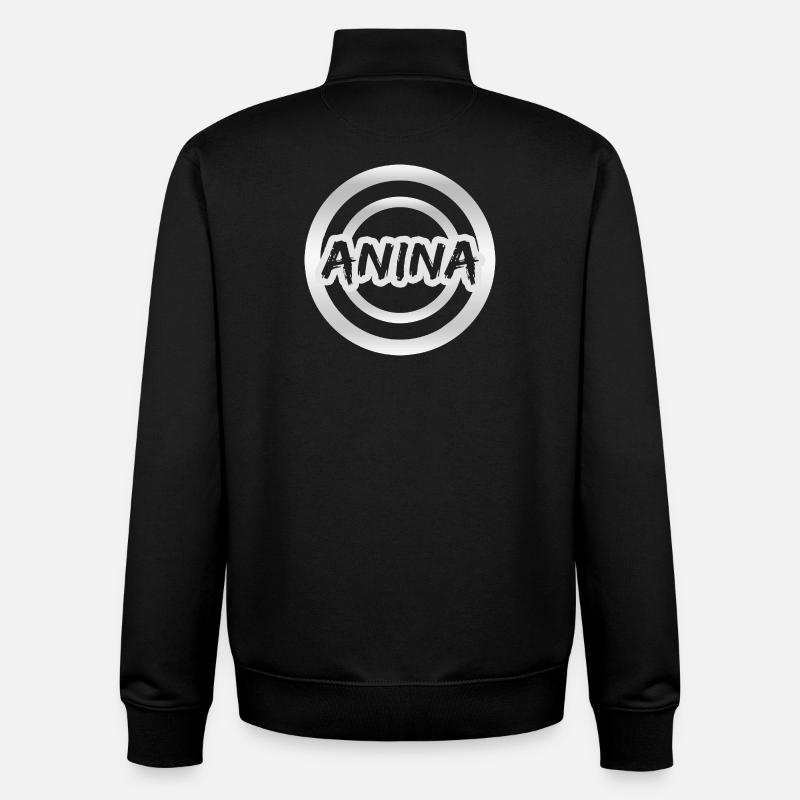 Anina as a gift - Unisex Organic Zip Sweatshirt by Stanley/Stella - black