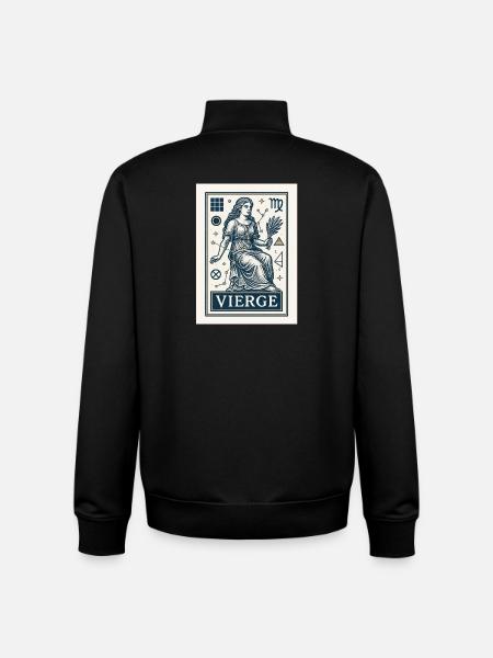 Virgo Star Sign - Astrology - Unisex Organic Zip Sweatshirt by Stanley/Stella - black