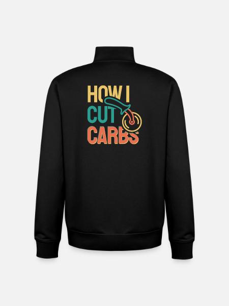 How to Lower Carbs - Unisex Organic Zip Sweatshirt by Stanley/Stella - black