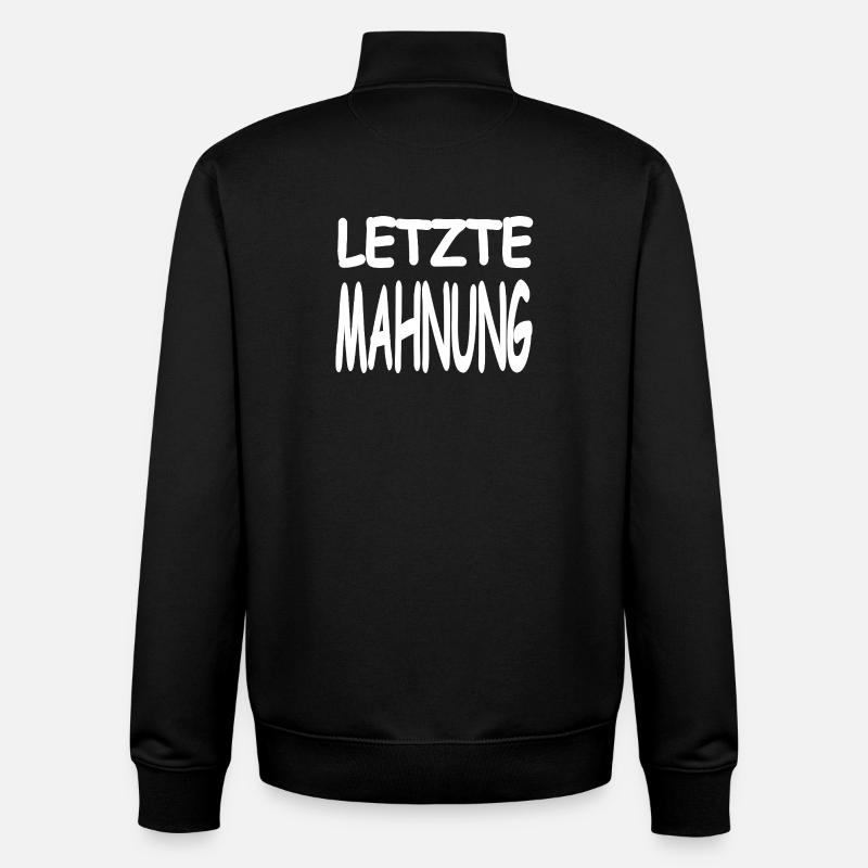 Warning - Unisex Organic Zip Sweatshirt by Stanley/Stella - black