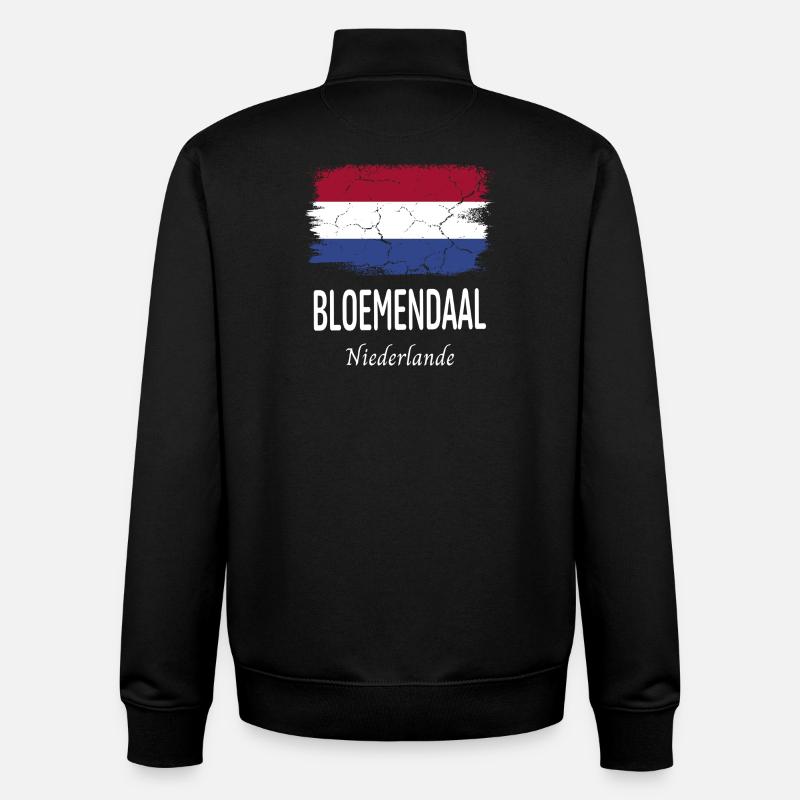 Bloemendaal - Sweat zippé unisexe en coton bio Stanley/Stella - noir