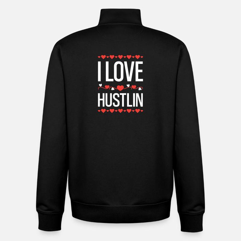 J’adore Hustlin - Sweat zippé unisexe en coton bio Stanley/Stella - noir