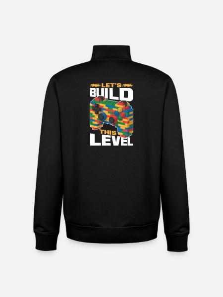 Building Blocks Gamer Gaming Brick Builder - Unisex Organic Zip Sweatshirt von Stanley/Stella - Schwarz