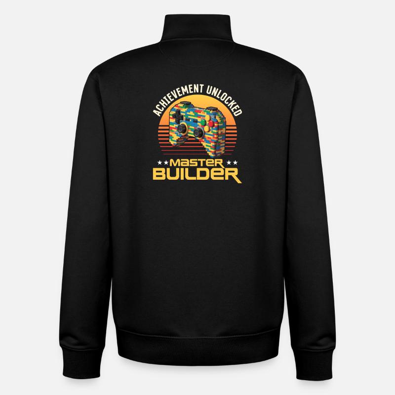 Building Blocks Gamer Gaming Brick Builder - Unisex Organic Zip Sweatshirt von Stanley/Stella - Schwarz