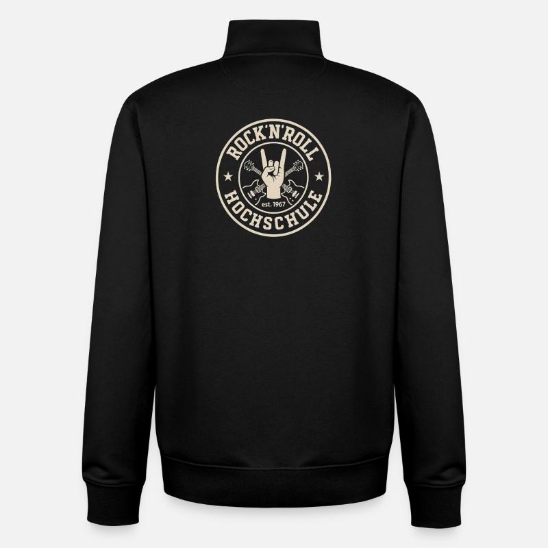 Rock 'n' Roll Hochschule Logo - Unisex Organic Zip Sweatshirt von Stanley/Stella - Schwarz