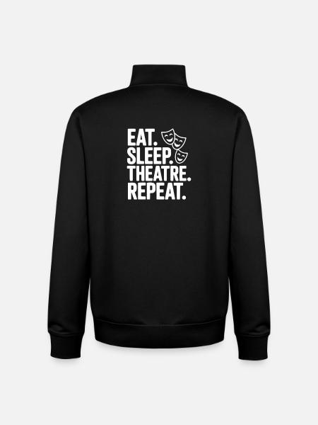 Eat Sleep Theatre Repeat - Unisex Organic Zip Sweatshirt by Stanley/Stella - black