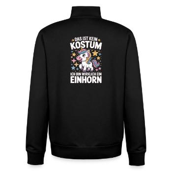  Das Ist Kein Kostum Ich Bin Wirklich Ein Einhorn - Unisex Organic Zip Sweatshirt von Stanley/Stella - Schwarz - Hinten - AI Model Male 185 light (185cm)