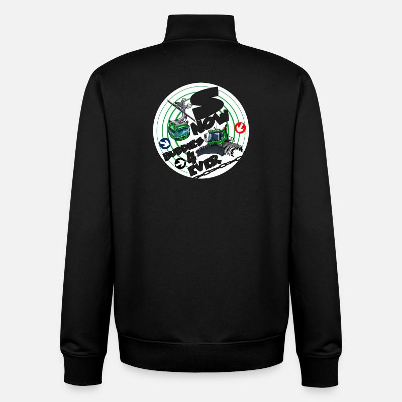 Nr. 1423-snow_buddies_groen - Unisex Organic Zip Sweatshirt von Stanley/Stella - Schwarz