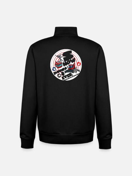 1423-snow_buddies_rood - Unisex Organic Zip Sweatshirt by Stanley/Stella - black