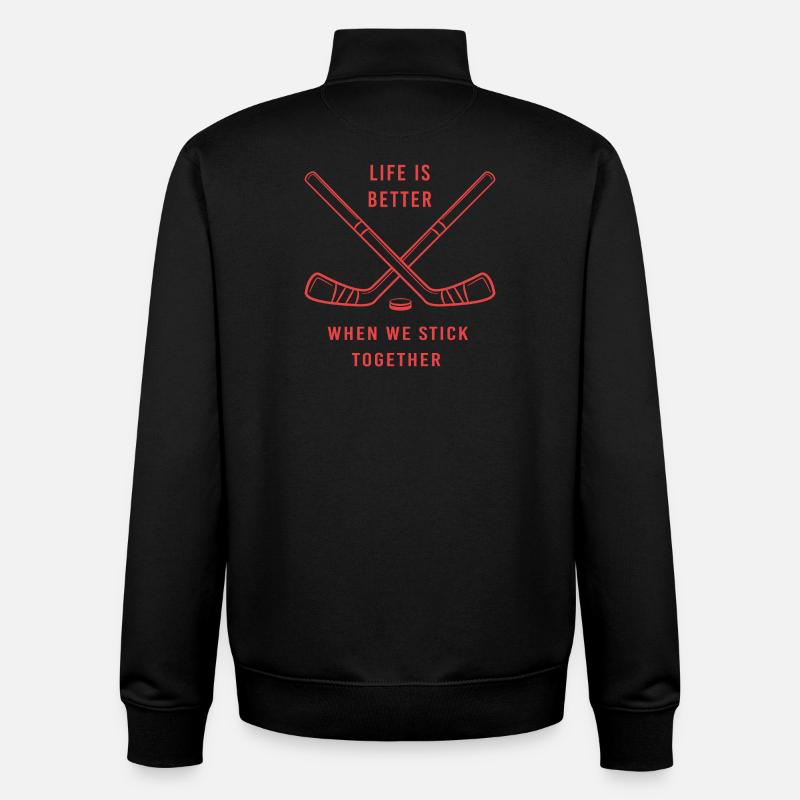 Para Eishockey Handicap - Unisex Organic Zip Sweatshirt von Stanley/Stella - Schwarz