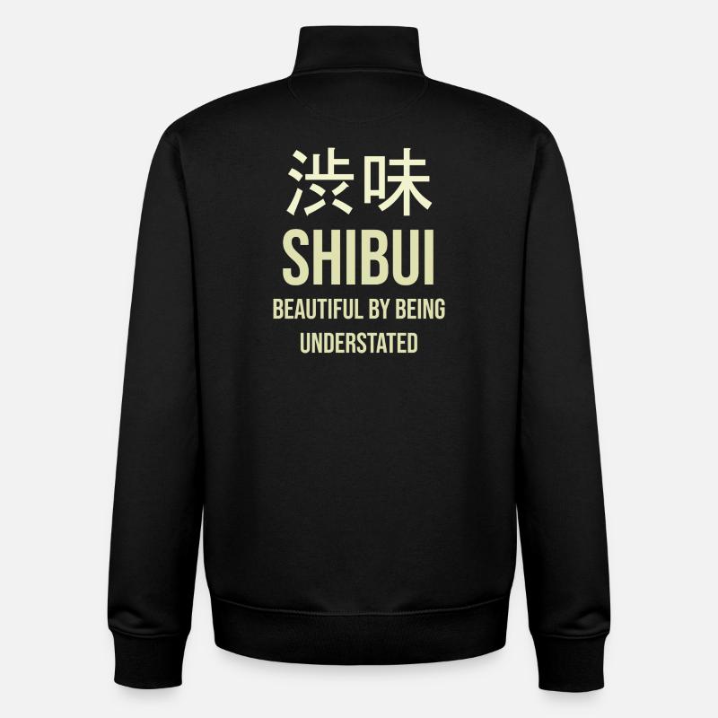 Shibui Minimalisme Épuré - Sweat zippé unisexe en coton bio Stanley/Stella - noir
