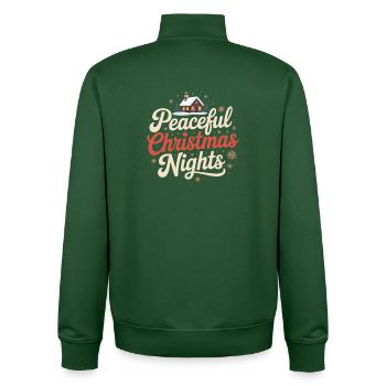 Ruhige Weihnachtsnächte - Unisex Organic Zip Sweatshirt von Stanley/Stella - Flaschengrün - Hinten - AI Model Male 185 dark (185cm)