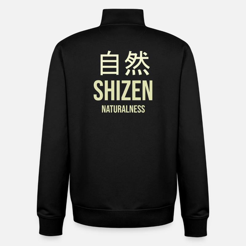 Nature Zen SHIZEN - Sweat zippé unisexe en coton bio Stanley/Stella - noir
