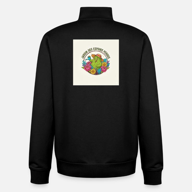 Jardin des Espoirs Perdus - Sweat zippé unisexe en coton bio Stanley/Stella - noir