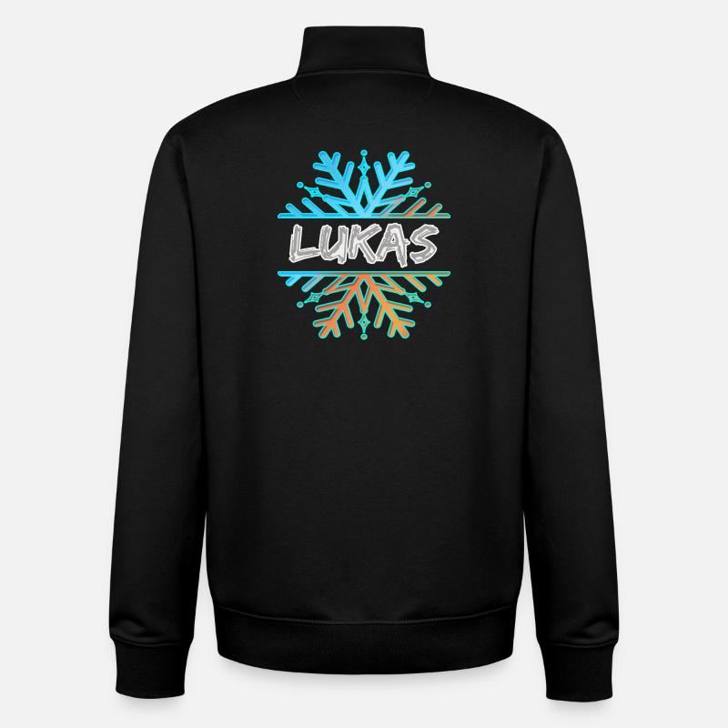 Lukas - Sweat zippé unisexe en coton bio Stanley/Stella - noir