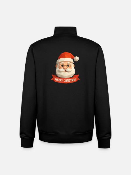 Polygon Père Noël – Joyeux Noël moderne - Sweat zippé unisexe en coton bio Stanley/Stella - noir