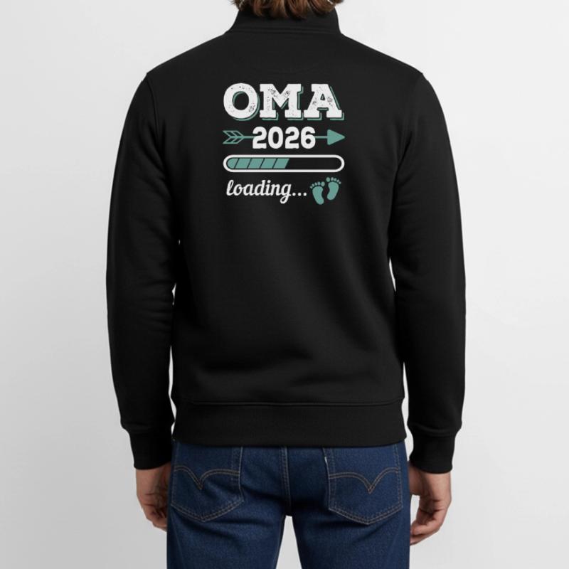 Oma 2026 Loading Werdende Großmutter Geschenkidee Unisex Organic Zip Sweatshirt von Stanley/Stella