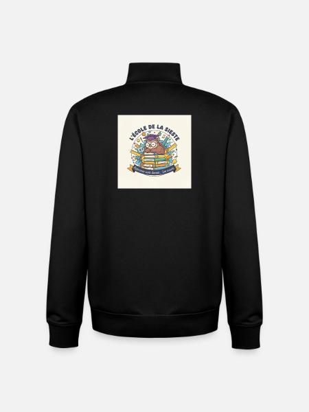 Schule der Eule Nickerchen Schüler - Unisex Organic Zip Sweatshirt von Stanley/Stella - Schwarz