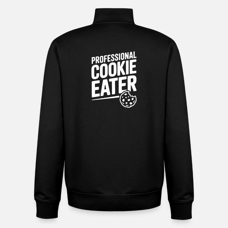 Professional Cookie Eater - Unisex Organic Zip Sweatshirt by Stanley/Stella - black