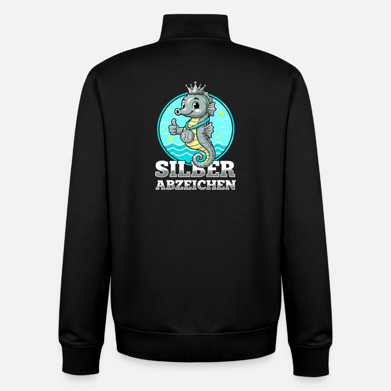 Insigne d’argent Natation Performance réussie - Sweat zippé unisexe en coton bio Stanley/Stella - noir