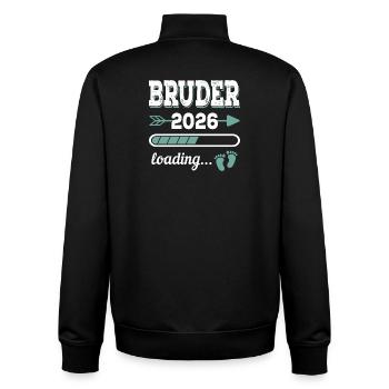 Bruder 2026 Loading Werdende Geschwister Geschenk - Unisex Organic Zip Sweatshirt von Stanley/Stella - Schwarz - Hinten - AI Model Male 185 light (185cm)