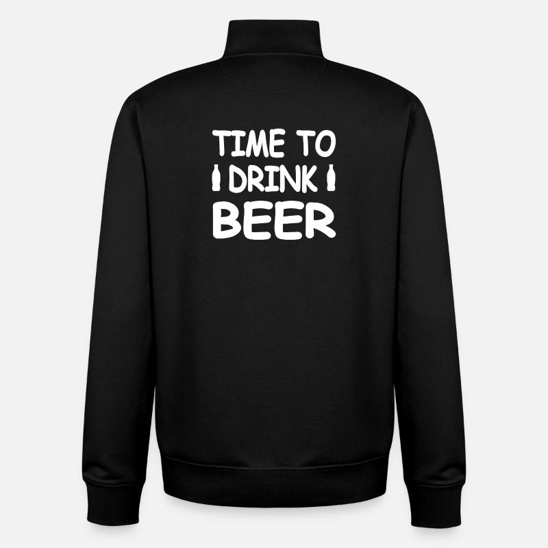 Bier - Unisex Organic Zip Sweatshirt von Stanley/Stella - Schwarz